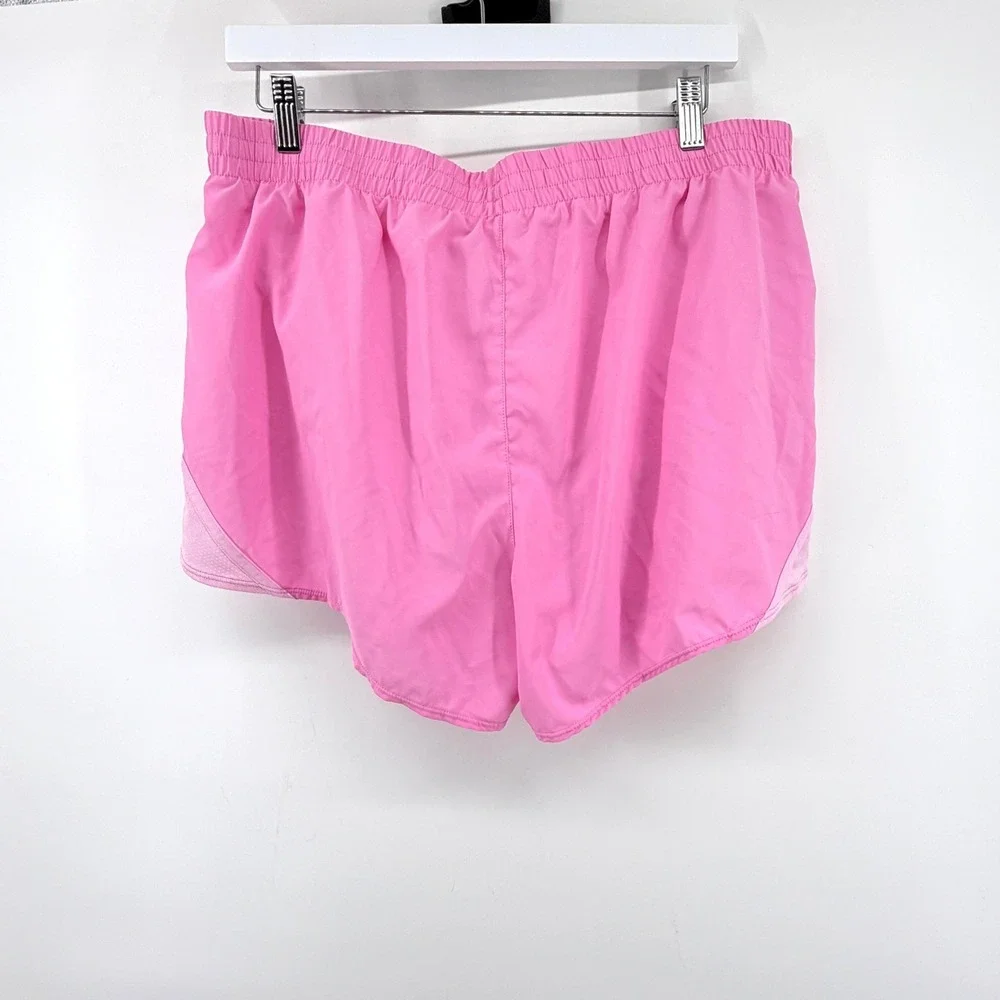 Buc-ee's Running Shorts Logo Mesh Trim XL Pink Women Athletic Activewear